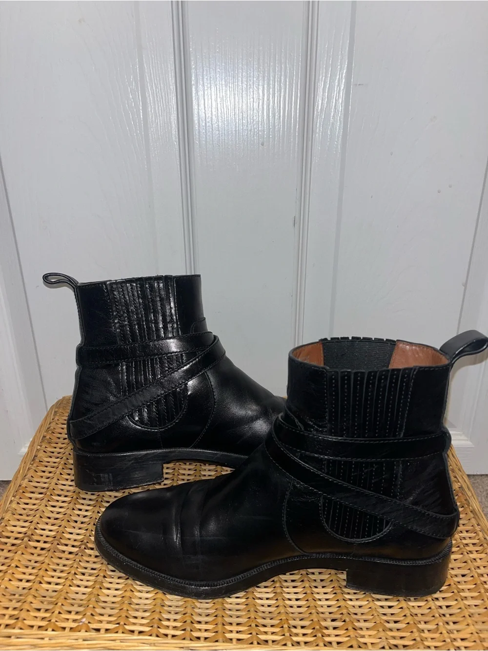 TORY BURCH T Hardware leather Chelsea boots in Perfect Black